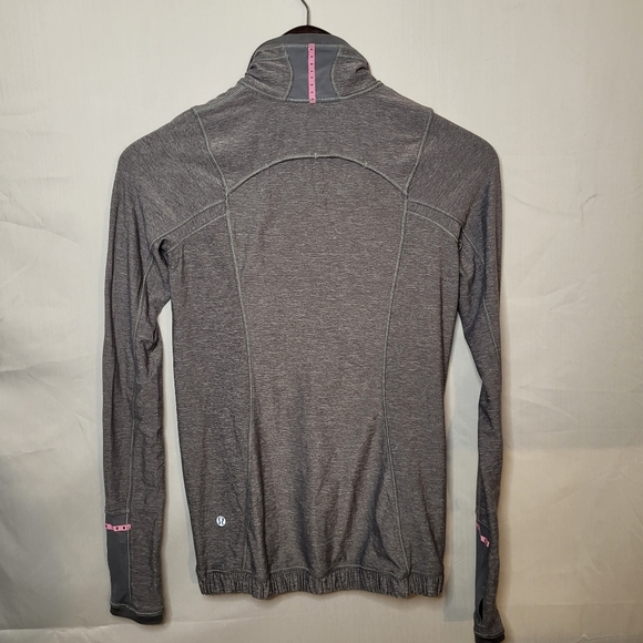 Lululemon Pace Pusher 1/2 Zip Heathered Slate Pullover Jacket Size 2 Small - Picture 6 of 11